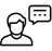Person with chat icon
